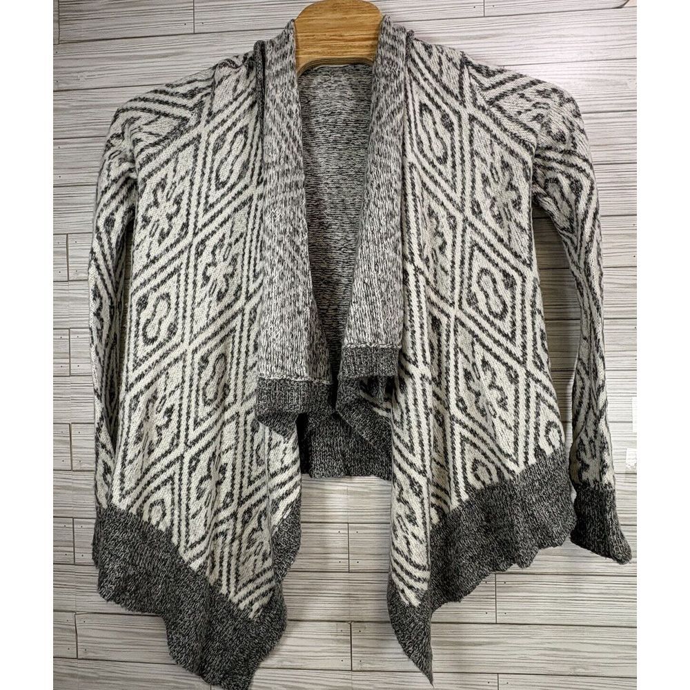 Abercrombie & Fitch Women's Open Cardigan‎ Size XS/S Wool Blend Geo Print Drape